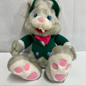 Vintage 1986 KMART Easter Bunny Rabbit SPEEDY Gray Stuffed Animal Plush Toy 16"